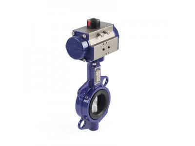 弗雷西 氣動對夾蝶閥  鑄鐵蝶閥