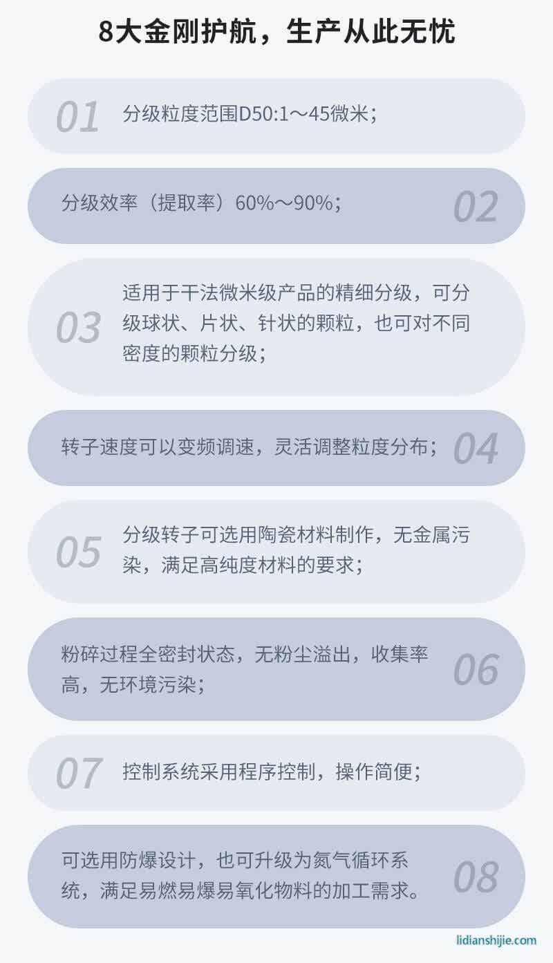 氣流分級(jí)機(jī)8大獨(dú)特技術(shù)優(yōu)勢(shì)